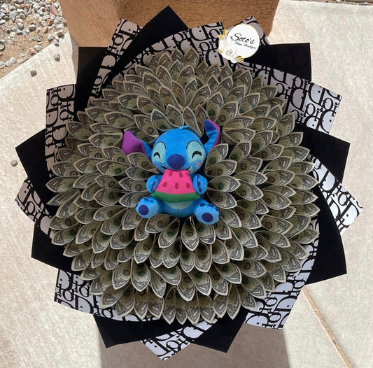 $80 Dollar Bill Bouquet W/ Stitch