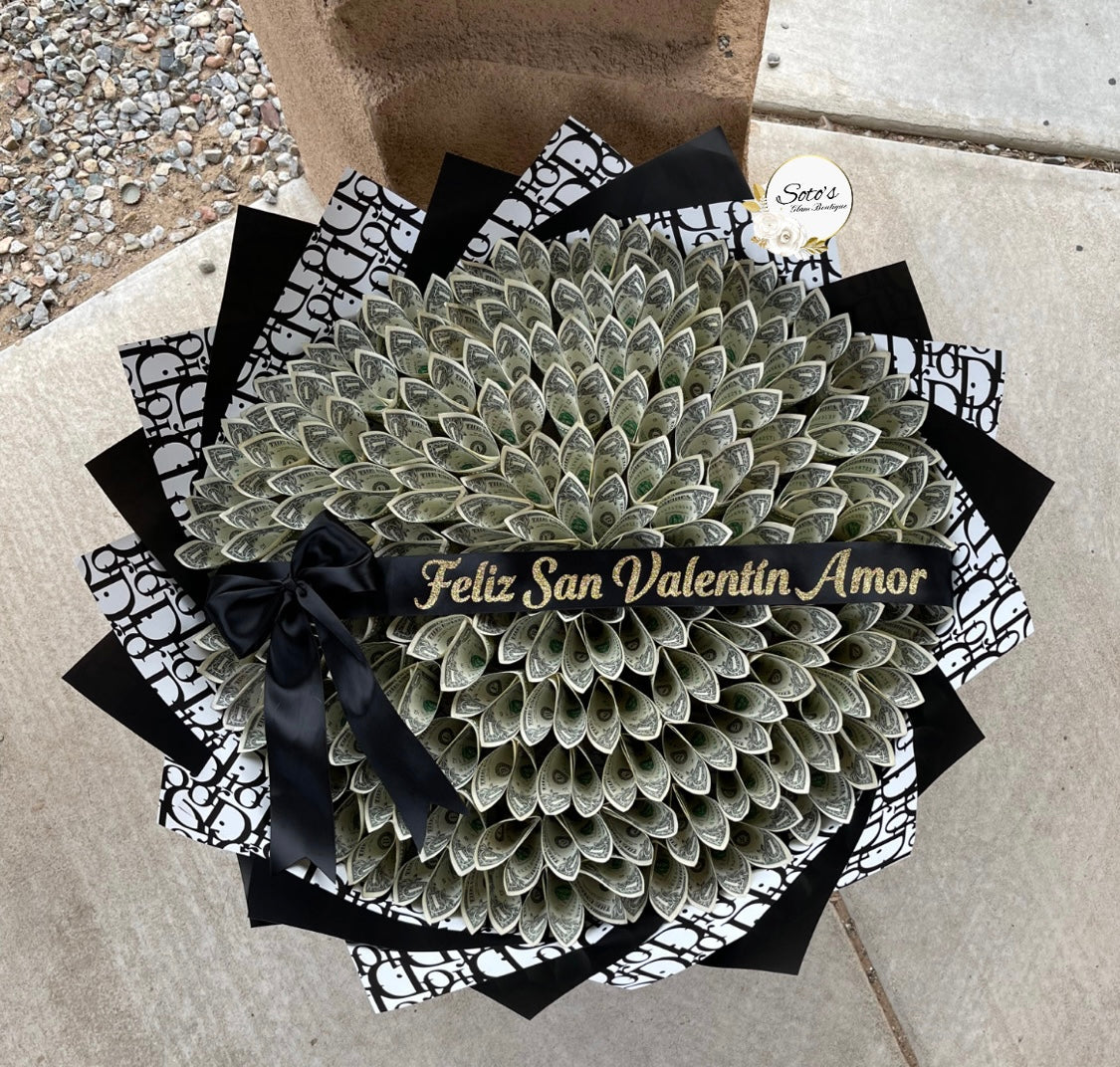$130 Dollar Bill Bouquet