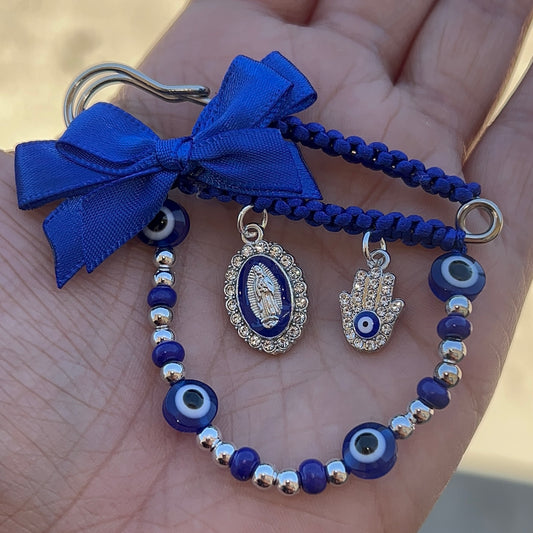 Blue Virgencita with hand pin💙