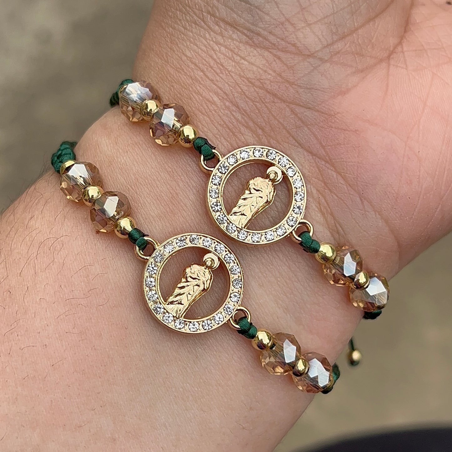 San Judas gold bracelet💚