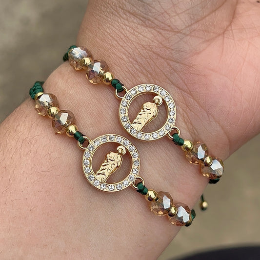 San Judas gold bracelet💚