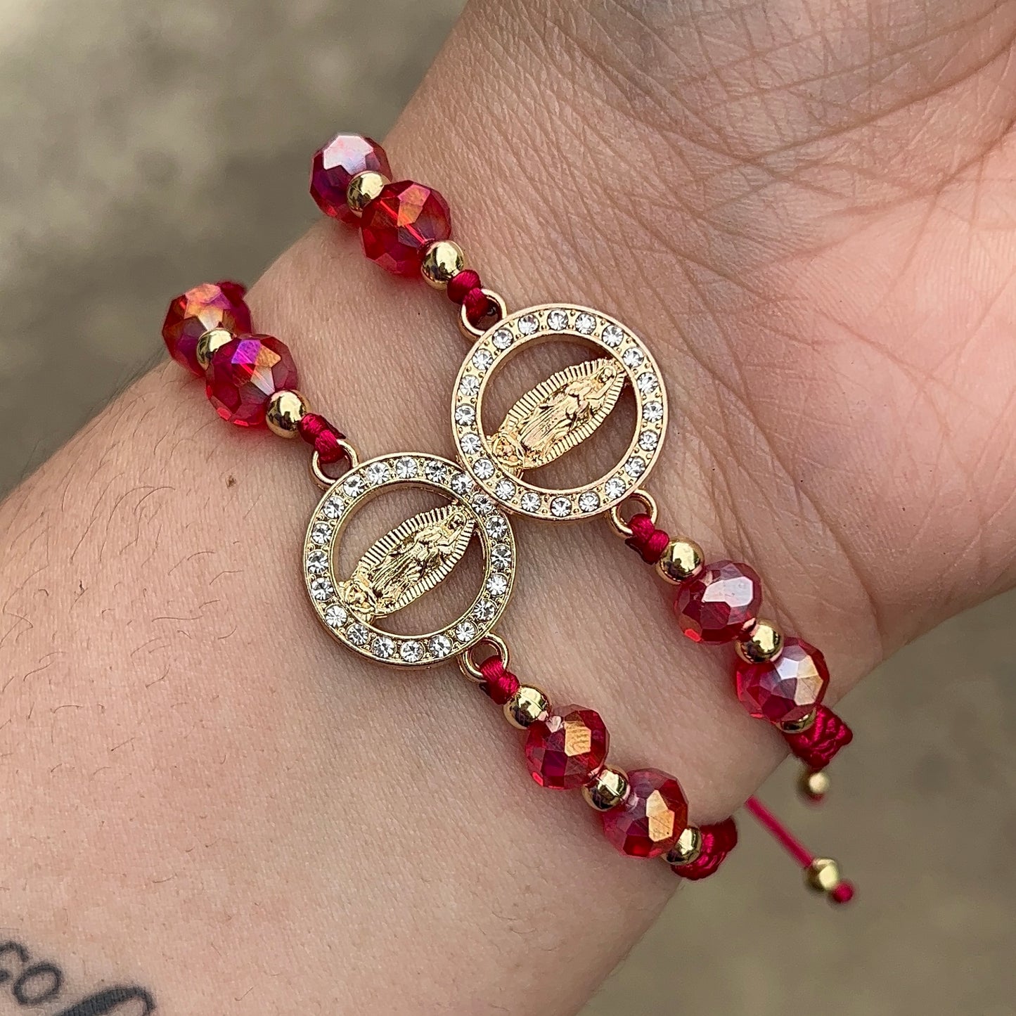 Burgundy Virgencita bracelet❤️