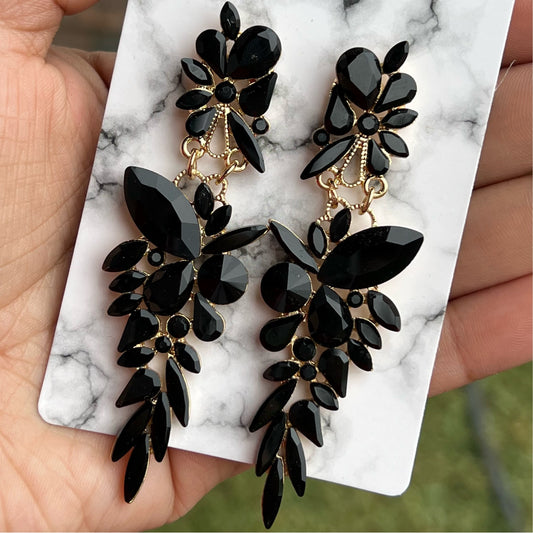 Black Crystal Earrings🖤