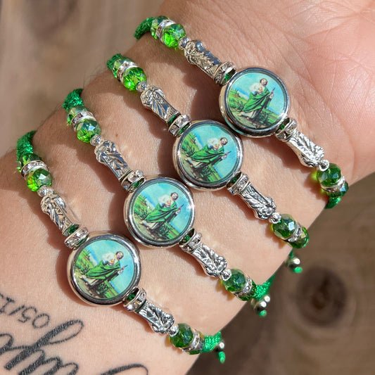 Silver San Judas Bracelet💚